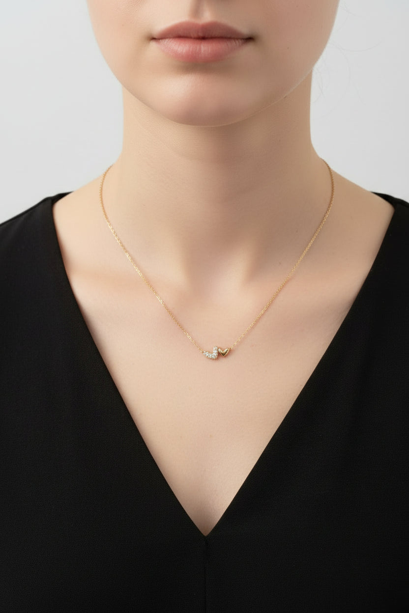 Collana Double V Gold