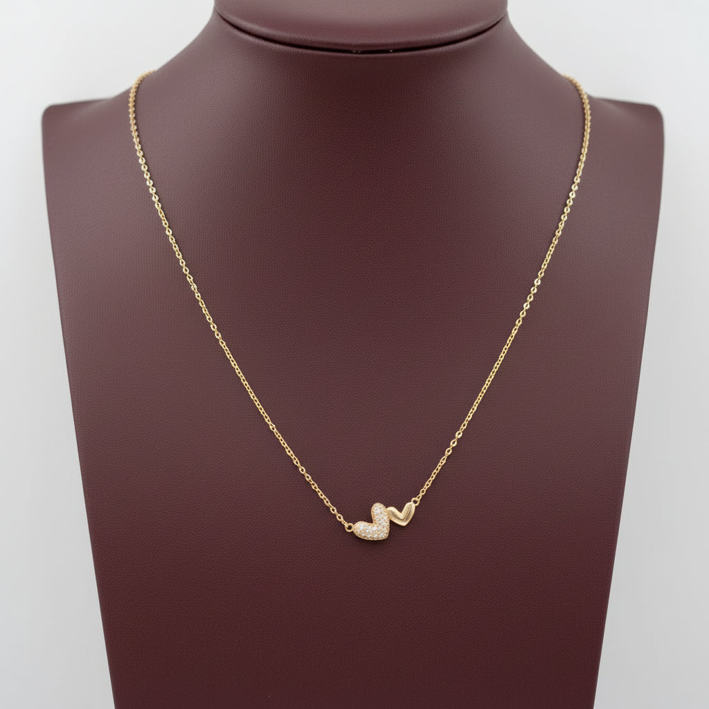 Collana Double V Gold