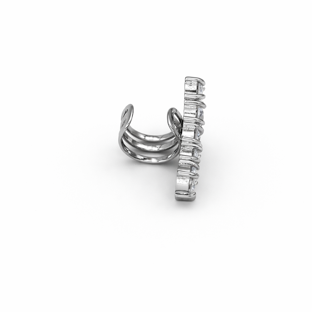 Ear cuff argento donna