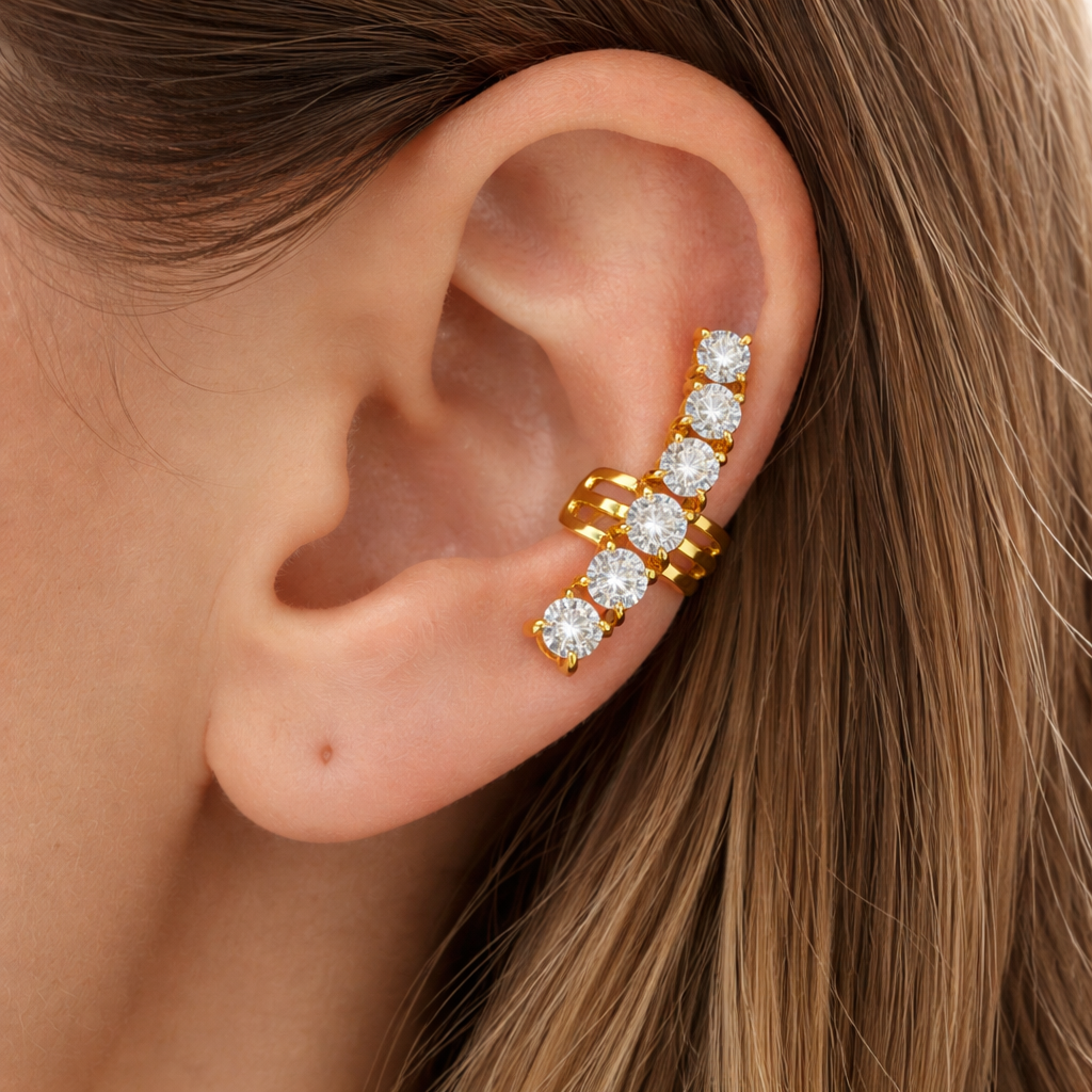 Ear Cuff Mra strass oro
