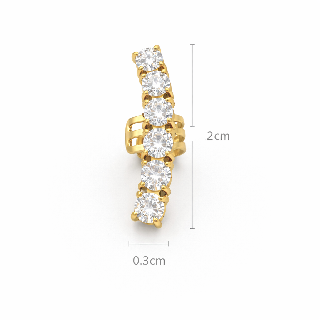 Ear Cff Oro strass